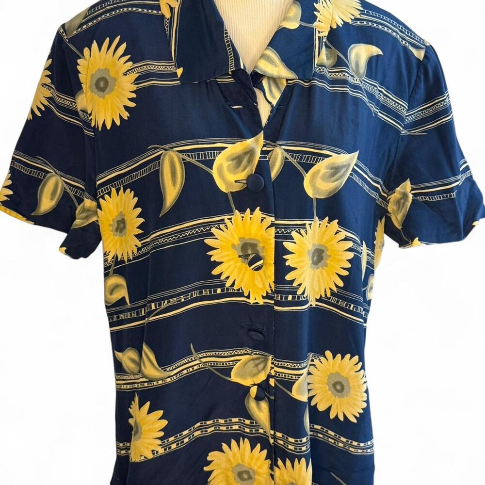 Vintage Spenser Jeremy 100% Silk Floral Shirt